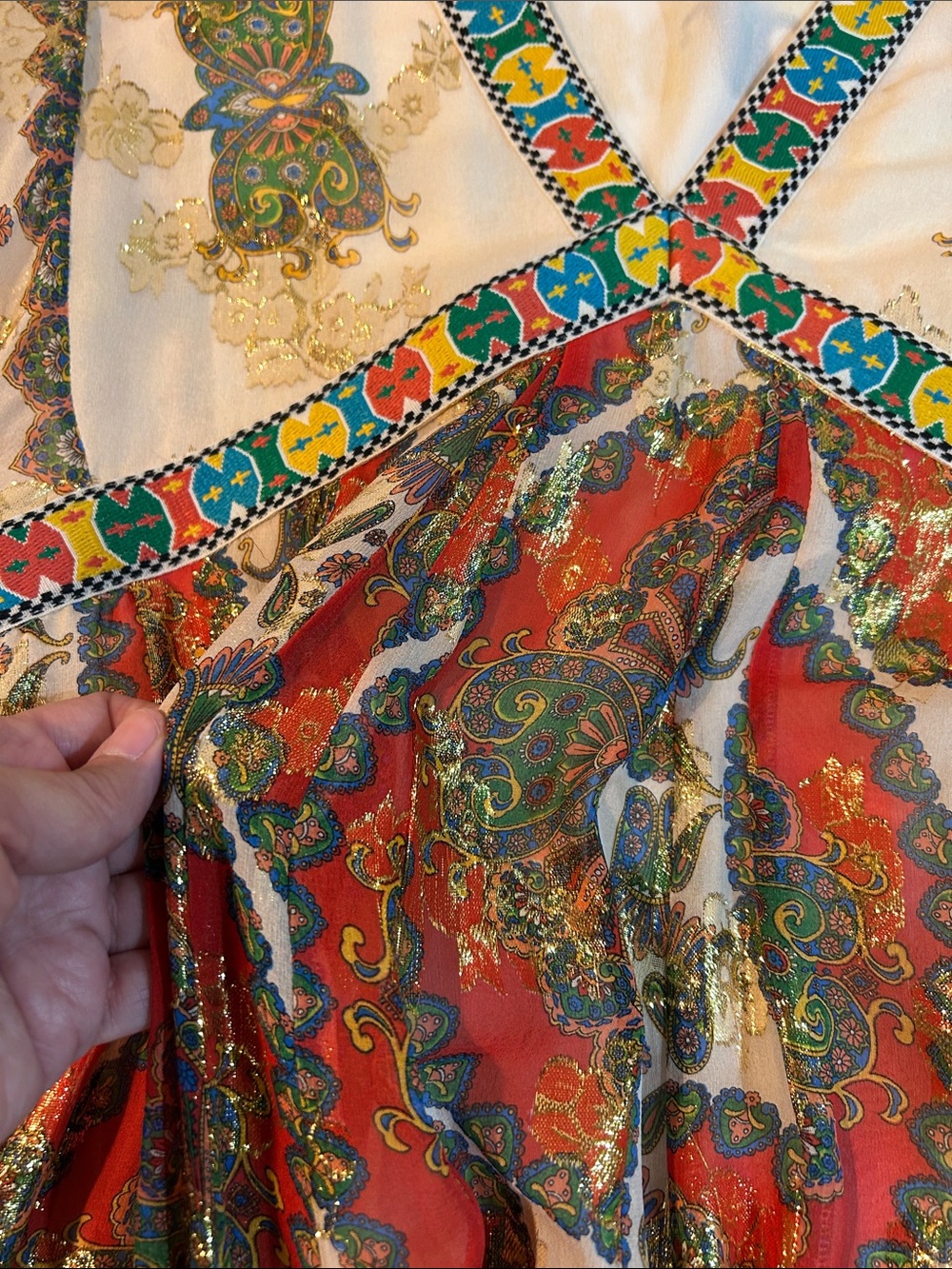 ETRO Abito Irima Silk Metallic Mini Boho Dress - Picture 8 of 13